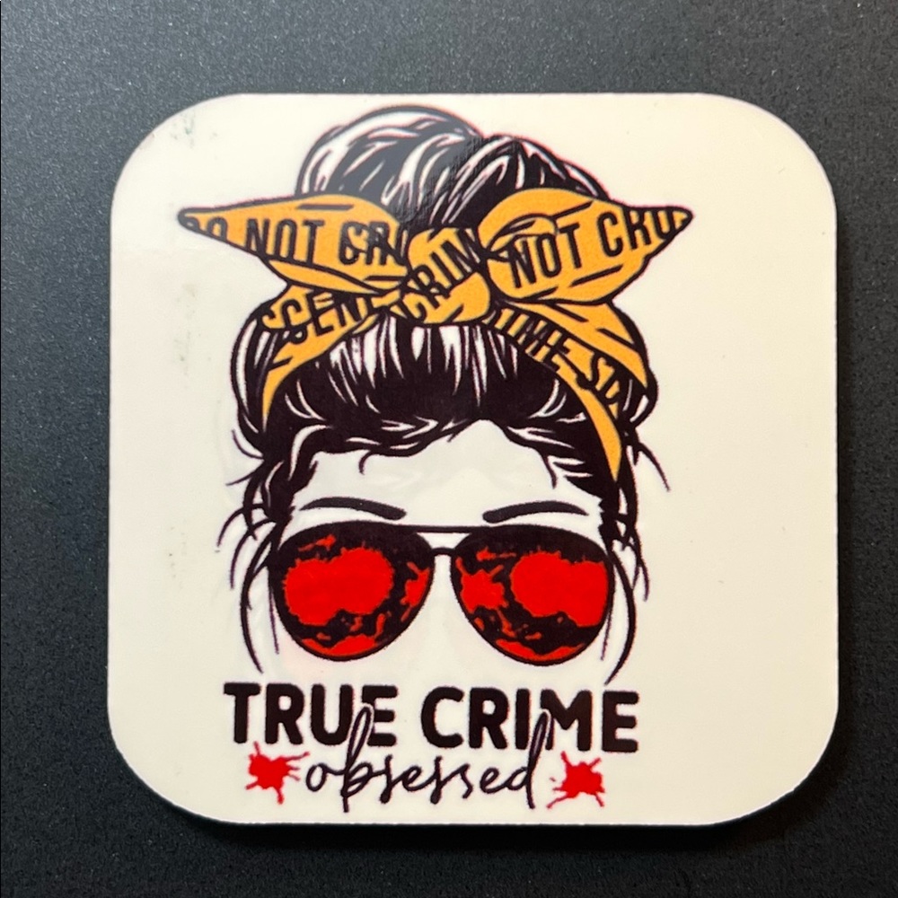 Woman, Messy Bun, True Crime Obsessed, Refrigerator Magnet, New